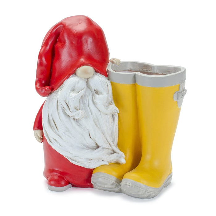 Melrose Gnome/Rainboot Platner or Vase, Set of 2, Yellow/Red/White