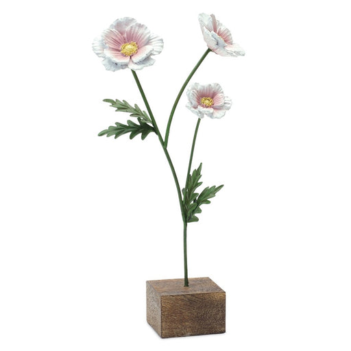 Melrose International Floral Stem Décor, Set of 4, Pink/Brown