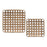 Melrose International Square Bamboo Basket Tray, Set of 2, Brown