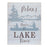 Melrose Wooden Lake Life Sentiment Sign, Set of 2, White/Brown/Blue