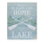 Melrose Wooden Lake Life Sentiment Sign, Set of 2, White/Brown/Blue