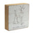 Melrose Rustic Wood Farm Animal Sentiment Block, Set of 4, White/Brown