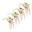 Melrose International Amaranthus Floral Stem, Set of 4, Pink