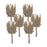 Melrose International Beige Protea Stem, Set of 6, Brown - 85655DS
