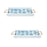 Melrose International Wooden Tie-Dye Design Tray, Set of 2, White/Blue - 85658DS
