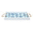 Melrose International Wooden Tie-Dye Design Tray, Set of 2, White/Blue