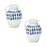 Melrose Two-Tone Tie Dye Design Ceramic Pitcher Vase, Set of 2, White - 85663DS