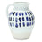 Melrose Two-Tone Tie Dye Design Ceramic Pitcher Vase, Set of 2, White