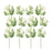Melrose Light Varigated Philo Leaf Stem, Set of 12, Green/White - 85685DS