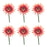 Melrose International Gerbera Daisy Floral Stem, Set of 6, Pink/Green