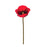 Melrose International Poppy Flower Stem, Set of 6, Green/Red