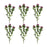 Melrose International Thistle Floral Spray, Set of 6, Green/Purple - 85704DS