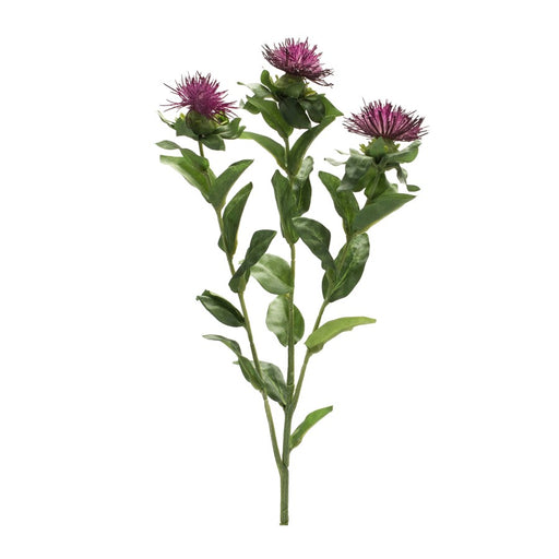 Melrose International Thistle Floral Spray, Set of 6, Green/Purple