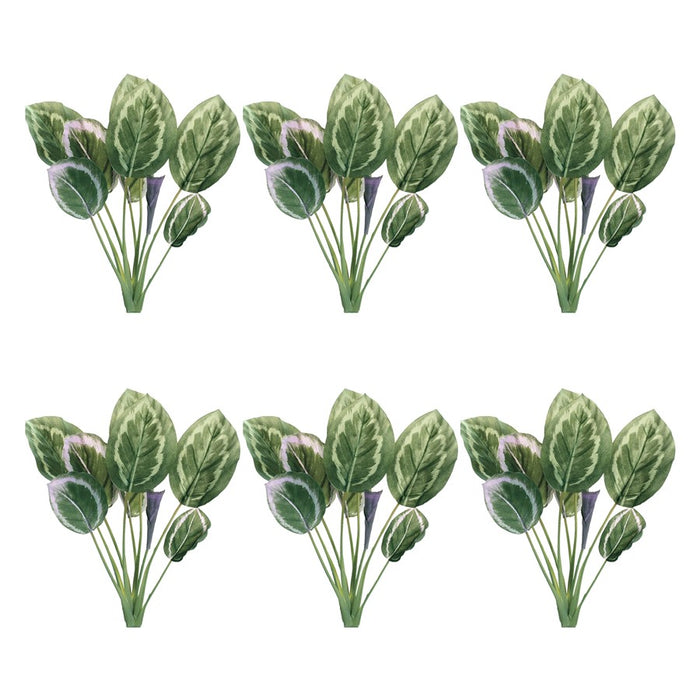 Melrose International Prayer Plant Foliage Bush, Set of 6, Green