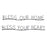 Melrose Bless Our Home/Heart Sentiment Decor, Set of 4, Black