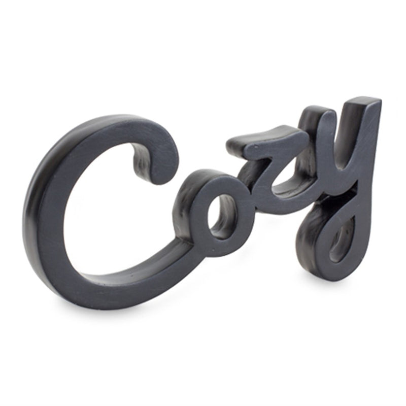 Melrose Cozy/Simply Sentiment Block Cut Out, Set of 2, Black