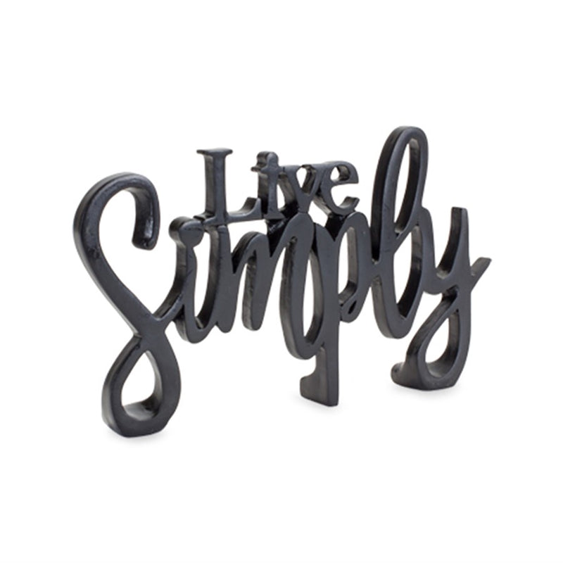 Melrose Cozy/Simply Sentiment Block Cut Out, Set of 2, Black