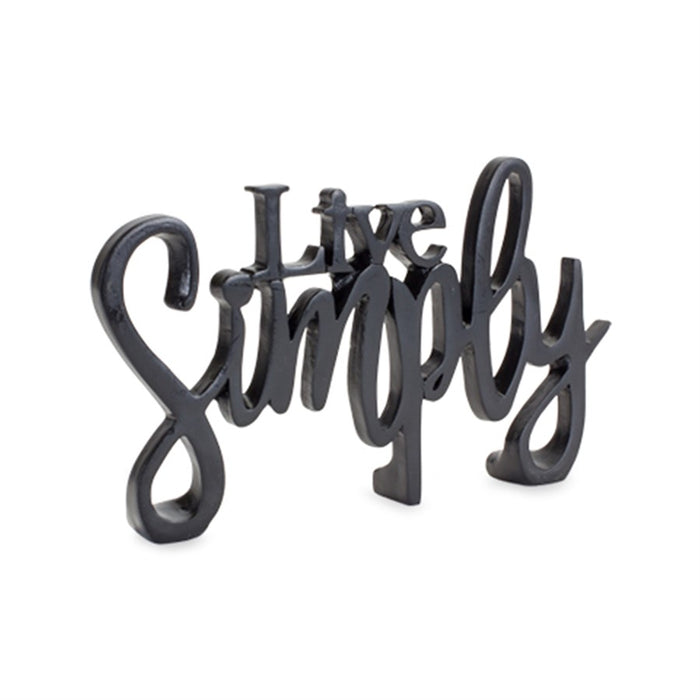 Melrose Cozy/Simply Sentiment Block Cut Out, Set of 2, Black