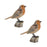 Melrose Rustic Stone Bird Figurine Perched on Stump, Set of 2, Brown - 85738DS