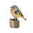 Melrose Rustic Stone Bird Figurine Perched on Stump, Set of 6, Gold