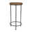 Melrose Round Wood/Metal Plant Stand Table, Set of 2, Brown