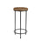 Melrose Round Wood/Metal Plant Stand Table, Set of 2, Brown