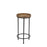 Melrose Round Wood/Metal Plant Stand Table, Set of 2, Brown