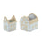 Melrose Neutral Porcelain House/Barn Planter (Set of 2), Beige/White - 85785DS