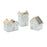 Melrose Neutral Porcelain House Planter (Set of 3), White/Brown - 85786DS