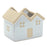 Melrose Neutral Porcelain House Planter (Set of 3), White/Brown