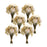 Melrose Ivory White Peony/Hydrangea Flower Bouquet, Set of 6, Beige/Pi - 85819DS