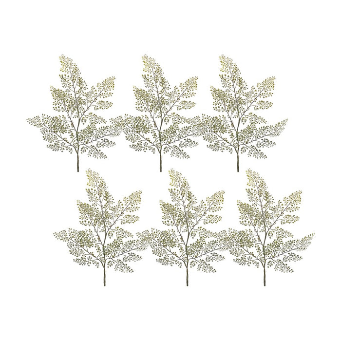 Melrose Maiden Hair Fern Foliage Spray, Set of 6, Green/Brown - 85827DS