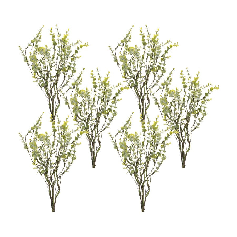 Melrose International Boxwood Twig Foliage Spray, Set of 6, Green - 85828DS