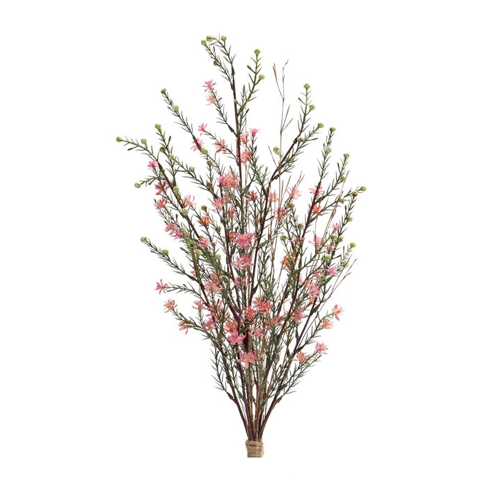 Melrose International Leptospermum Flower Bundle, Set of 6, Green/Pink
