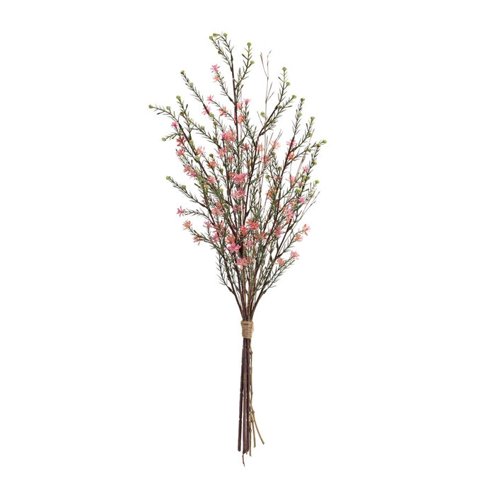 Melrose International Leptospermum Flower Bundle, Set of 6, Green/Pink