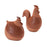 Melrose Terra Cotta Chicken Shelf Sitter/Glazed Accents, Set/2, Brown - 85837DS