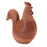 Melrose Terra Cotta Chicken Shelf Sitter/Glazed Accents, Set/2, Brown