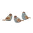 Melrose Rustic Bird Figurine/Wood GRain, Design, Set of 6, Blue/Brown