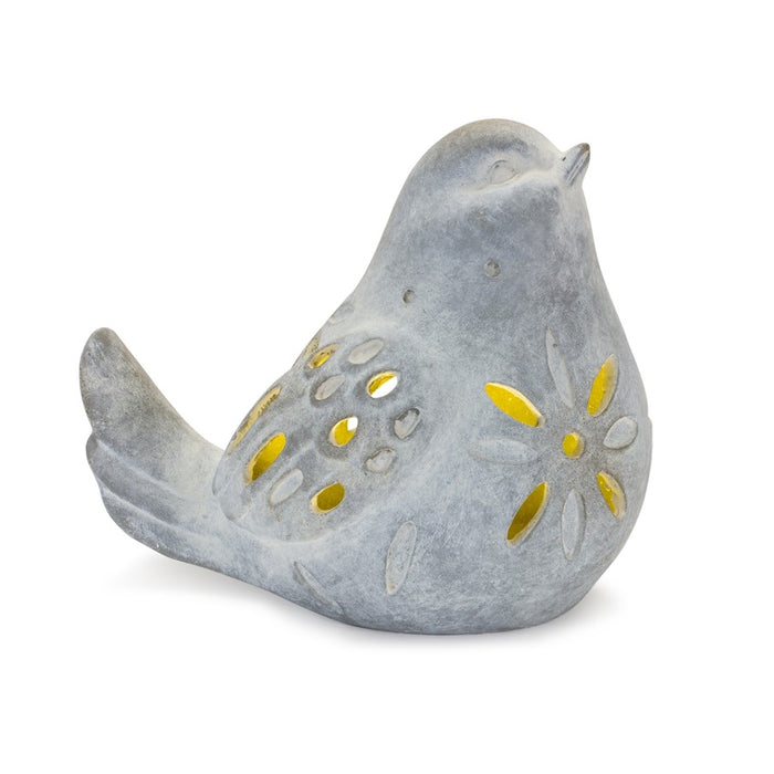 Melrose International LED Lighted Bird Figurine, Set of 3, Blue/White