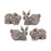 Melrose International Stone Bunny Rabbit Figurine, Set of 4, Grey - 85897DS