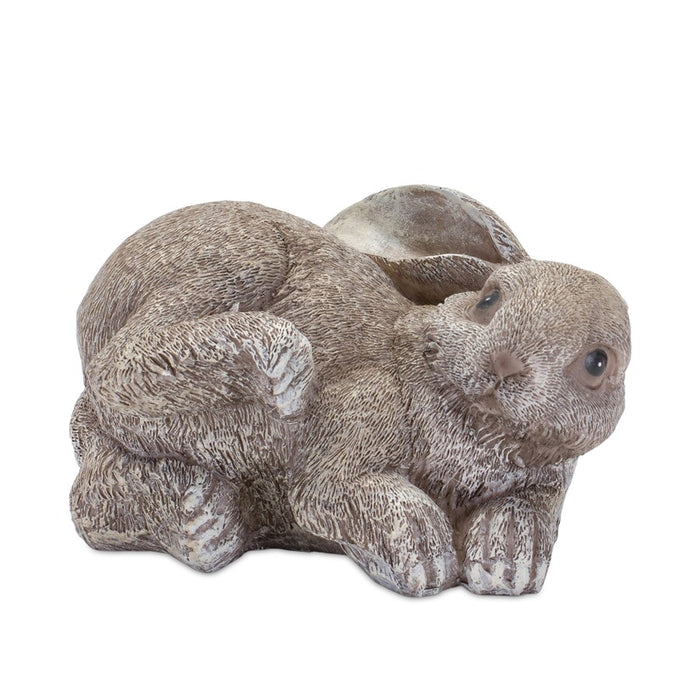 Melrose International Stone Bunny Rabbit Figurine, Set of 4, Grey