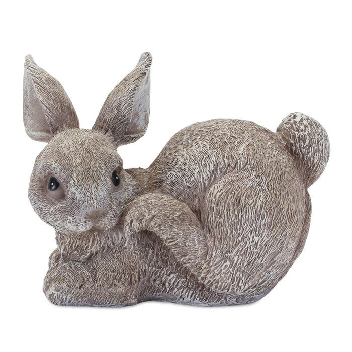 Melrose International Stone Bunny Rabbit Figurine, Set of 4, Grey