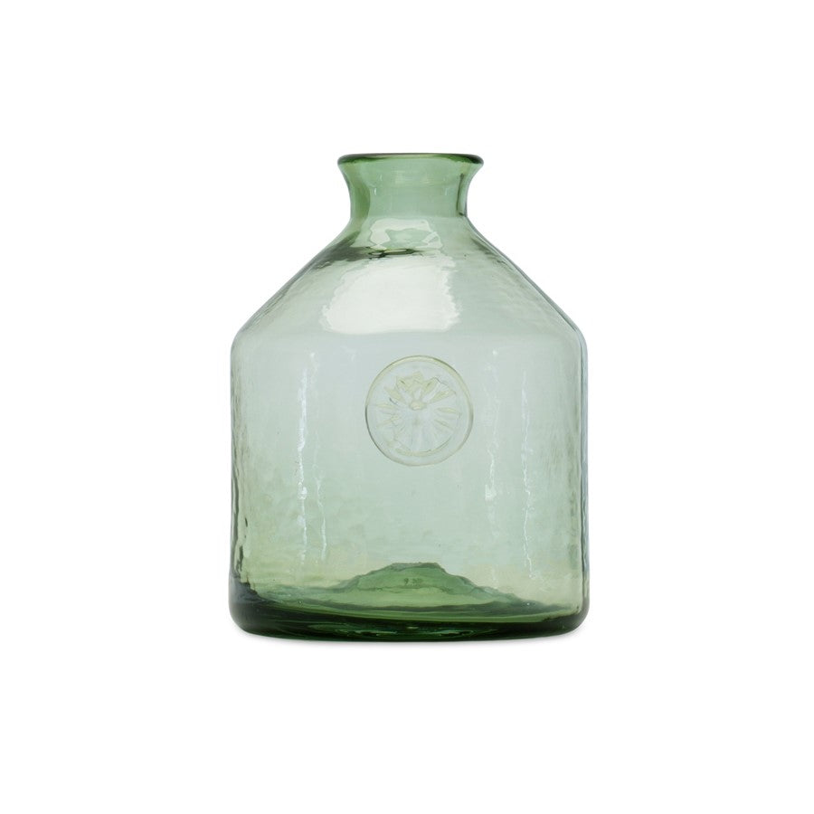 Melrose International Glass Bottle Neck Vase 6.75"H, Green - 85899DS