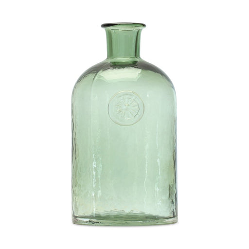 Melrose International Glass Bottle Neck Vase 9"H, Green - 85901DS
