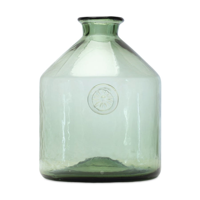 Melrose International Sage Glass Bottle Neck Vase 9"H, Green - 85902DS