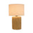 Melrose International Stone Table Lamp/Rattan Design 18"H, Tan/Beige - 85925DS