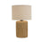Melrose International Stone Table Lamp/Rattan Design 18"H, Tan/Beige
