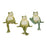 Melrose International Stone Garden Frog Shelf Sitter, Set of 3, Green - 85941DS