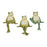 Melrose Stone Garden Frog Shelf Sitter (Set of 3), Green - 85941DS