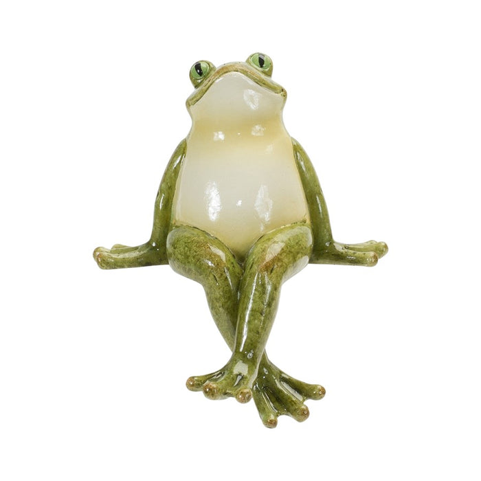 Melrose International Stone Garden Frog Shelf Sitter, Set of 3, Green